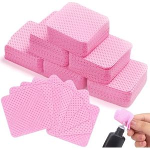 Grehge ose Pads for Gel Nails, Pack of 600 Cellette Roll for Nails, Nail Polish Remover Pads, Lint Free Nail Wipes, Cotton Pads for Cleaner, Gel Nails, Cleaning Pads (Pink)