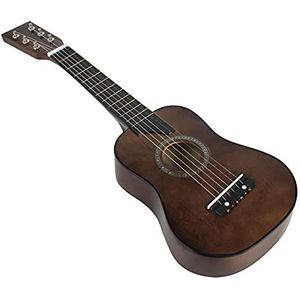 Ukeleles 25 Inch Basswood Akoestische Gitaar Met Pick Snaren Grote Gitaar Voor Kinderen En Beginnersgitaar Set (Color : Coffee)