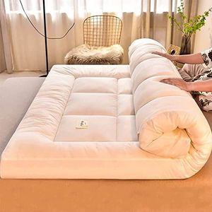 ZYDZ Futon matras, super Japanse vloermatras, 10 cm opvouwbare dikke tatami vloermat draagbaar, campingmatras slaapmat vloer lounge bank bed, matrassen futon, 120 x 200 cm