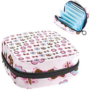 Maandverband Opbergtas,Draagbare maandverband Opbergzak,vlinderdas vlinder, Meerkleurig, 4.7x6.6x6.6 in/12x17x17 cm