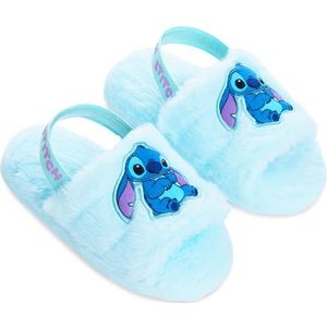 Disney Stitch damesslippers, pluizige antislip slippers, steekgeschenken voor vrouwen, Blauw, 36 EU