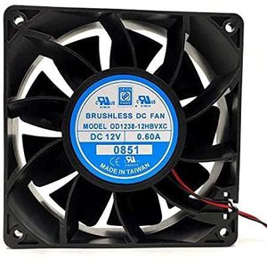LMNCBVYA OD1238-12HBVXC Orion 120mm Cooling Fan - 12V 0.60A DC Fan with Dual Ball Bearing, 5000RPM, 226 CFM Airflow