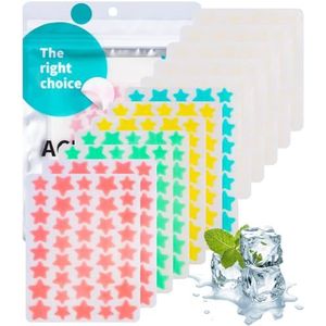 LEAZZLE Pimple Patch a stelle 430 pezzi, patch per brufoli invisibili, idrocolloidali, olio dell'albero del tè, traspirante, assorbimento, acne notturna, impermeabile, per il viso anti acne