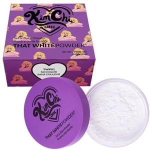 Kimchi Chic Beauty - That WhitePowder Set en Bake - Mattifying Setting Powder - Extra Pluizige Losse Gezicht Poeder Poef