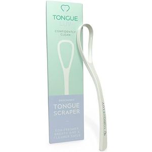Tongue Luv Ergonomische tongschraper - door tandarts ontwikkelde tongreiniger voor volwassenen - zachte stijlvolle tongschrobber voor mondverzorging, mondhygiëne - groot