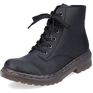 Rieker DAMES Laarzen 78240, Vrouwen Veterlaarzen,veterschoenen,halve laarzen,veters,Zwart (schwarz / 00),40 EU / 6.5 UK