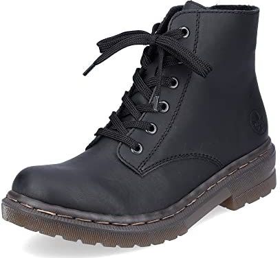 Veterschoen - Zwart - Blokhak - Met Logo-embossing