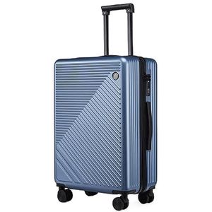 Koffer Reiskoffer Handbagage 20 Inch Lichtgewicht Hardside 4-wiel Spinner Reisbagage, Zakelijke Bagage Voor Dames Bagage Trolleykoffer (Color : Blu, Size : 20inch)