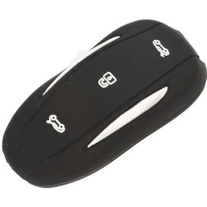 Afstandsbediening Autosleutel Siliconen Hoes Case voor Tesla Model X Model S 3-black
