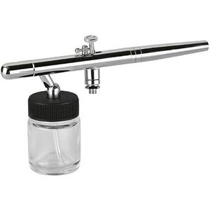 Een sproeier， 0,35 mm Dual Kinetic Energy Spray Gun Set Speciale Airbrush for het kleuren van tatoeages en manicuremodellen. Wordt geleverd met drie potten een gasslang