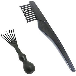 2 Stks Mini Nylon Borstelharen Haarborstel Reiniging Tool Remover Rake Kam Set