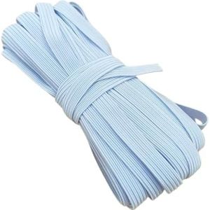 MZPOZB Elastische band 1 stuk dubbelzijdige effen geweven elastische band hoge stretch encryptie rubberen legging 10 m elastiek om te naaien (kleur: 0,8 cm wit, maat: 10 m)
