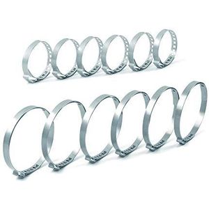 OTUAYAUTO Asmanchettenklem, 6 stuks groot, 6 stuks klein, 25 tot 125 mm klemklem oorklem