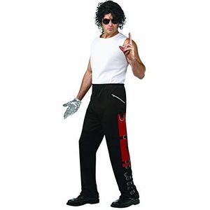 Rubie's Kostuum H/S zwarte gesp broek, Zoals getoond, L, Michael Jackson Value Black Bad Kostuum Broek