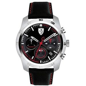 Scuderia Ferrari Heren chronograaf quartz horloge met lederen band 0830444