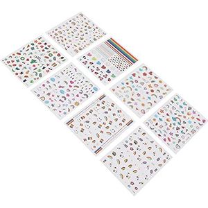 Nail Art-stickers, zacht voor nagels en huid 8 nagelstickers in totaal Zelfklevende Nail Art-stickers voor thuis voor familie voor nagelsalon voor op reis