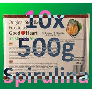Originele Stendker vorstvoer 5kg voordeelpakket 10x GoodHeart 500g Spirulina - Diskus voering - Altijd vers: Direct af fabriek -