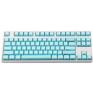 Zij-Gedrukt Dik PBT OEM Profiel 87 ANSI Keycaps voor MX-Schakelaars Mechanisch Toetsenbord (alleen Keycap) (Lichtblauw)