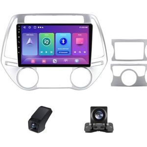 Android autoradio 2 Din geldt voor Hyundai i20 PB 2012-2014 met Draadloze Carplay Android Auto GPS Navi WiFi 9 inch met Bluetooth+ Achteruitrijcamera/Stuurwielbediening(C10 Pro)