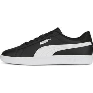 PUMA Heren Smash 3.0 L Sneaker, Zwart/Wit, 6 UK, Zwart/Wit, 39 EU