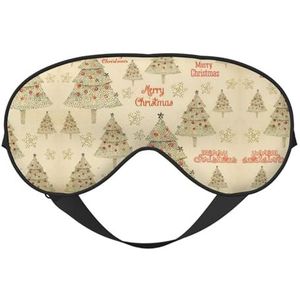 Kerstboomprint slaapmasker, nachtblinddoek, zachte oogschaduw cover voor vrouwen mannen, voor reizen dutje meditatie