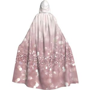 FRGMNT Roze glitter print vrouwen capuchon cape carnaval cape, volwassenen capuchon mantel cape voor Halloween cosplay kostuums