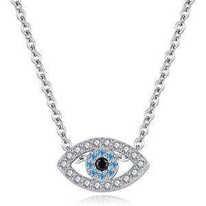 Turkse Boze Ogen Hanger 925 Sterling Zilveren Ketting Lange Ketting Kristal Turkse Oog Kettingen Cadeau Voor Vrouwen Meisjes Geluk Fijne Sieraden