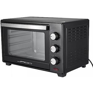 Jago® Mini-convectieoven - 30 l Capaciteit, 1600 W, Elektrisch, Inclusief kookaccessoires, Zwart - Multifunctionele bakoven voor aanrecht, grill met antiaanbaklaag