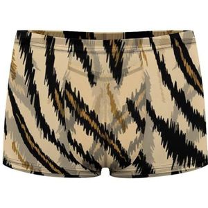 Tiger Skin Pattern Heren Boxer Slips Sexy Shorts Mesh Boxers Ondergoed Ademend Onderbroek Thong