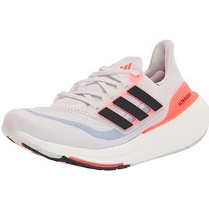 adidas Unisex Ultraboost 23 Running Shoe, White/Black/Solar Red, 5 US Men