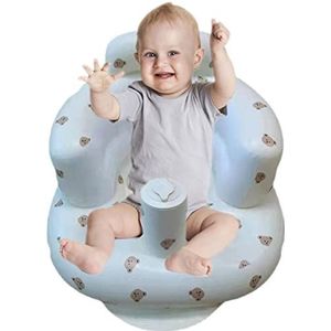 Opblaasbaar babybadzitje,Kinderbank stoel steun stoel - Baby Badkamer Stoel Bad Douche Kruk voor 3-36 Maanden Baby's, Peuter Voeding & Douche Stoel om te Leren Zitten Abbto