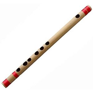 Whitewhale Indian Bansuri Bamboe Fluit - Indiase muziekinstrumenten voor professioneel gebruik 18"" Rood