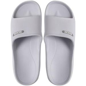 Bathroom slippers， Grote maten heren zomerpantoffels - dikke zool badsandalen, binnenhuisschoenen,House slippers(Gray,51EU)