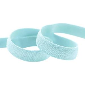 2 5 10 Yard 3/8"" 10mm Effen Glanzende Niet-Omvouwbare Elastische Spandex Satijnen Band Tape Hoofdband BH-band Jurk Naaiwerk Rand-Blauwe Topaas-2 Yards