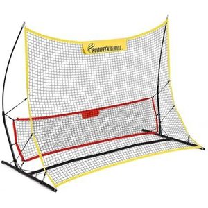 Amagogo Voetbal Rebounder Net Voetbal Net Draagbare voetbaltrainer Voetbaloefenapparatuur voor Volley Reactiesnelheid Tuin, rood