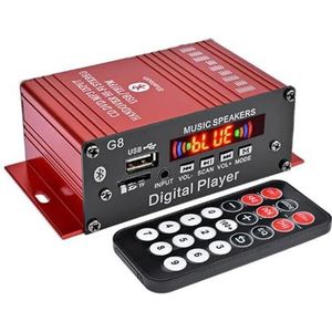 Versterker, G8 Auto 12V 200W 4-kanaals digitale eindversterker Stereo AUX FM MP3