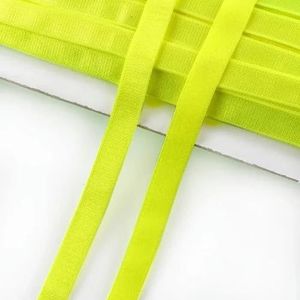 5/10/20 Meter 10mm Breedte Kleurrijke Elastische Banden Ondergoed Schouder BH Band Nylon Webbing DIY Kleding Naai Accessoires-Fluorescerend Geel-10mm-10Meters