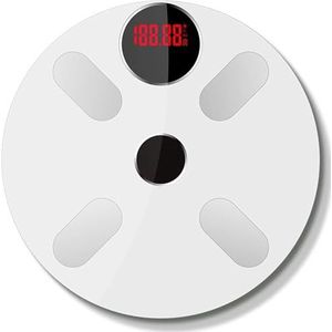 Weegschaal Badkamerweegschaal Digitale Balansweegschaal Digitale Weegmachine Multifunctioneel Personenweegschaal(White)