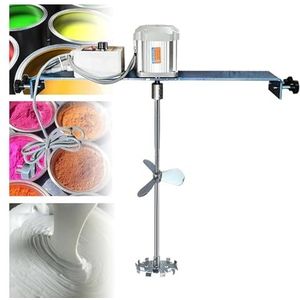 Elektrische verfmixer, 1750 W, voor vaten en tanks, cementmixer met houder en roestvrijstalen lemmet (C)