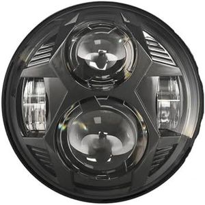 LED koplamp Motorfiets 5,75 Inch 5 3/4'' Ronde Zwarte LED-koplampprojector Hi-Dimlicht Voor Sportster Voor Dyna Voor XL883 led-motorlamp(A Black)