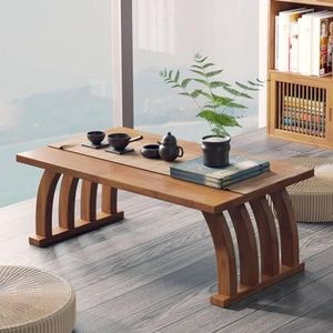Salontafel, houten campingtafel, houten tafel met lage hoogte, minimalistische salontafel massief houten bijzettafel (Size : 60cm/23.6in)