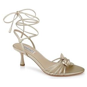 Badgley Mischka Darlyn Damessandalen met hak, goudkleurig leer, 39 EU, Goudkleurig leer, 39 EU