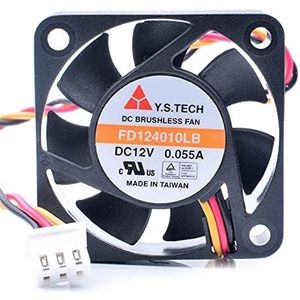 Original FD124010LB 4cm 4010 12V 0.055A 3 line 3Pin DVR switch quiet cooling fan