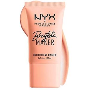 NYX Professional Makeup Primer Bright Maker Make-up-onderlegger, papaya-extract en hydraterende crème, infusie met mica voor een gesatineerde afwerking, veganistische formule, 20 ml