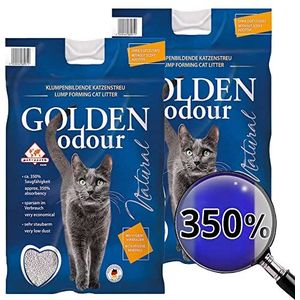 2 x 14 kg Golden Grey Odour klontvormende kattenbakvulling reukloos geen stofontwikkeling