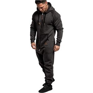 FRAUIT heren jogger jumpsuit onesie joggingpak sportpak trainingspak joggingpak herfst winter herfst herfst winter herenoveralls rits eendelig capuchontrui