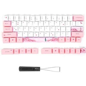 73 universele keycaps met schattig patroon voor mechanisch computertoetsenbord, PBT custom design sublimatie keycaps kit voor gamingtoetsenbord, voor vrienden(6064 Meisje)