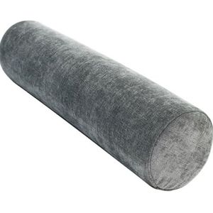 Ronde Hals Cilindrisch Bolster Kussen, Cervicale Kussens Nek Roll Geheugen Schuim Kussen, Chenille Hoezen Verwijderbaar voor Bed, Benen, Rug Nek Kussen Rond Cervicale Kussen(Dark Grey,15cmx90cm)