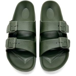 Sandalen, VA Lichtgewicht sandalen for koppels - Strandslippers met verstelbare gesp, maat 47 Doucheschoenen(Green,47 EU)