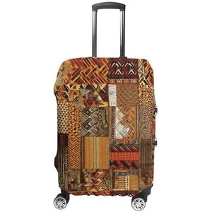 DJUETRUI Afrikaanse Textiel Patchwork Bagage Cover Stofdicht Koffer Cover Elastische Wasbare Reizen Bagage Protector Koffer Protector Stretch Bagage Protector voor 45-70 cm Bagage, Stijl, S